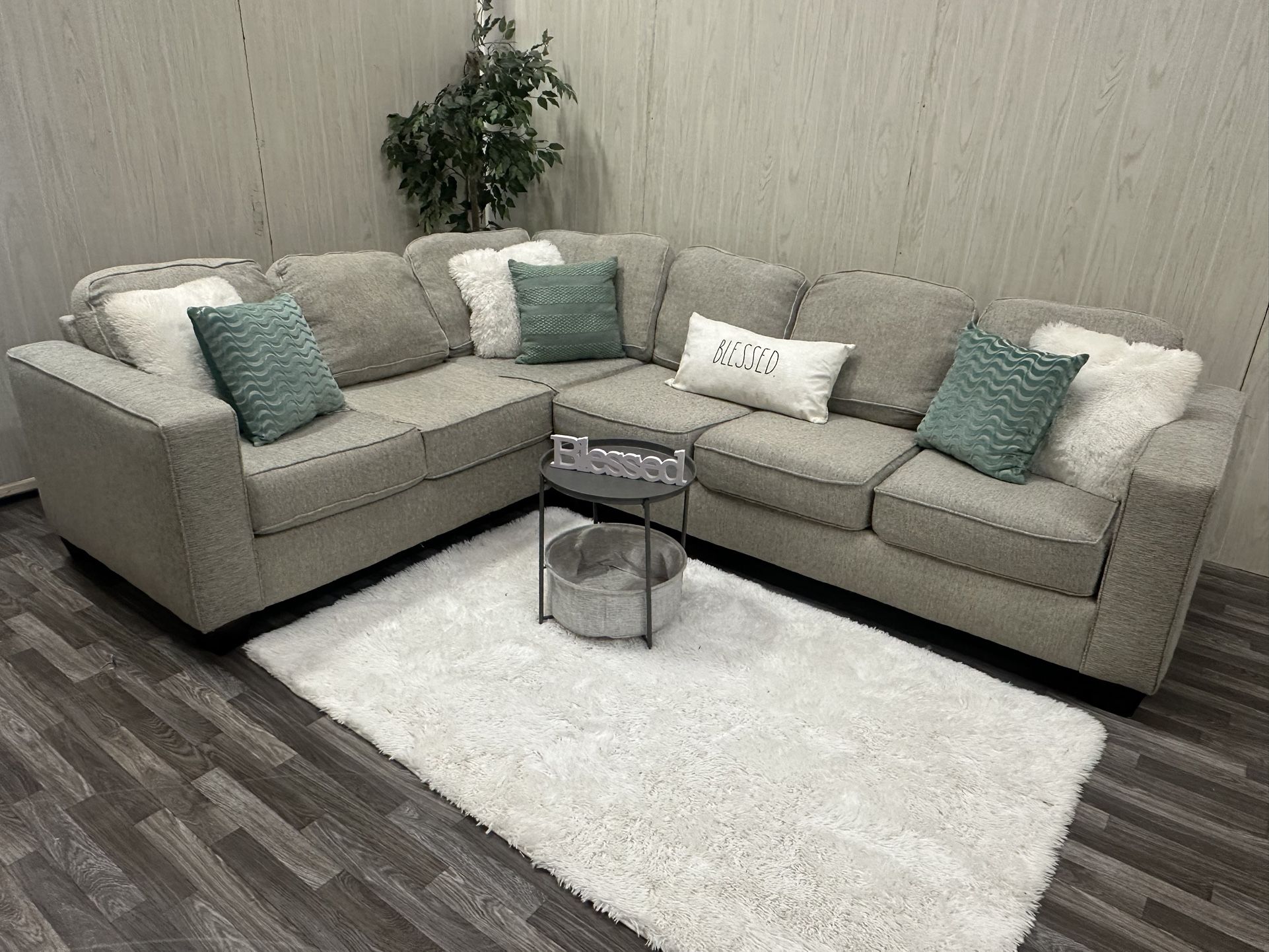 Large Gray Sectional Couch - Delivery Available 