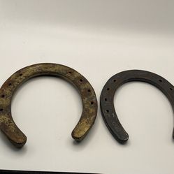 Lot Of 2 Vtg Pitching Horseshoes. Barnyard Decor