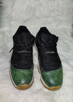Men's Nike Air Jordan 11 Retro Low Nightshade Green Snakeskin Size 13 (528895-033)