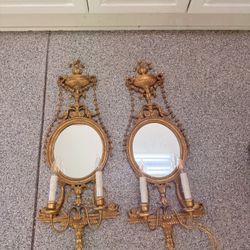Gold Wall Sconce Lighting (set Of 2)