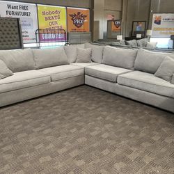 Big Light Grey Sectional 