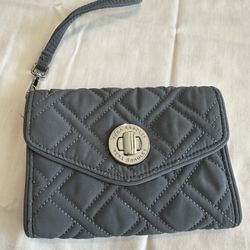 Vera Bradley Charcoal Quilted Wristlet