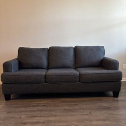 Gray Fabric Two Piece Pullout Couch