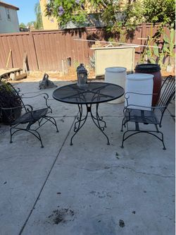 Outdoor table and two chairs