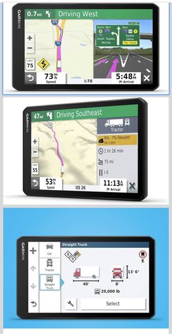 Garmin dēzl OTR700 MT-S truck GPS.