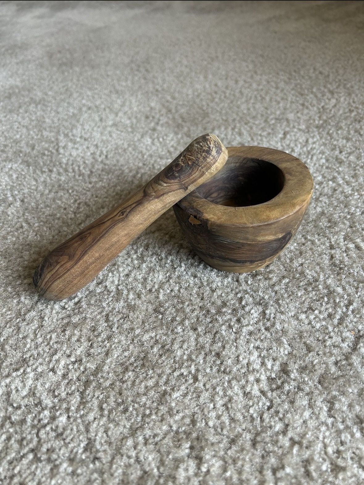 Wooden Mortar & Pestle Set