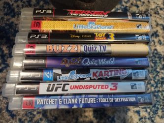 Lot of 8 PlayStation 3 games Tekken, Toy Story, UFC, etc