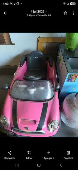PINK ELECTRIC CAR