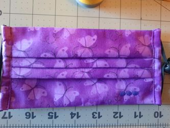 Purple Butterfly Face Mask
