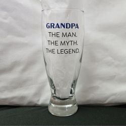 CRISTAR Brand "GRANDPA. THE MAN. THE MYTH. THE LEGEND." 19oz Beer/Pub Glass