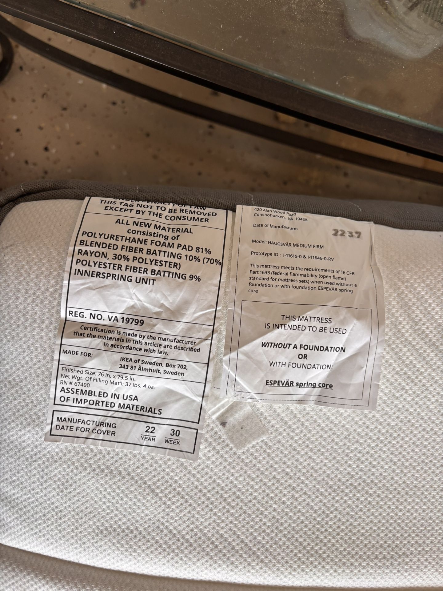 King Size Memory Foam Matress