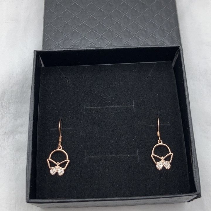 S925 butterfly earrings