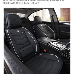 Car Seat Cover for Sedan SUV Truck Hatchback with Built-in Lumbar Support