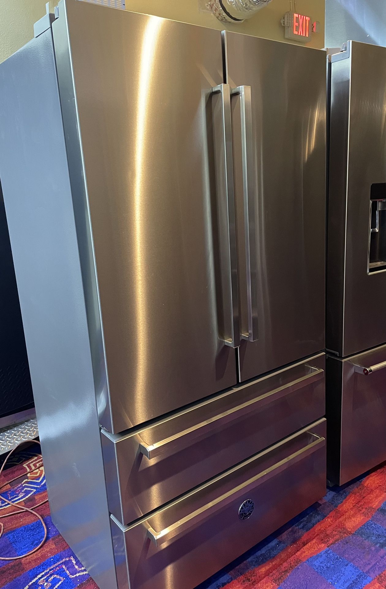 Bertazzoni Profesional French Door Counter Depth Double Freezer  