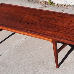 beautiful 1958 Drexel Declaration Kipp Stewart designed COCKTAIL COFFEE TABLE with rosewood orb inlays And More 
