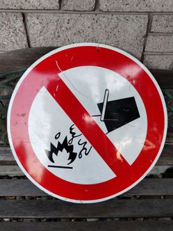 Apply no water military sign, DOD, metal, 24"