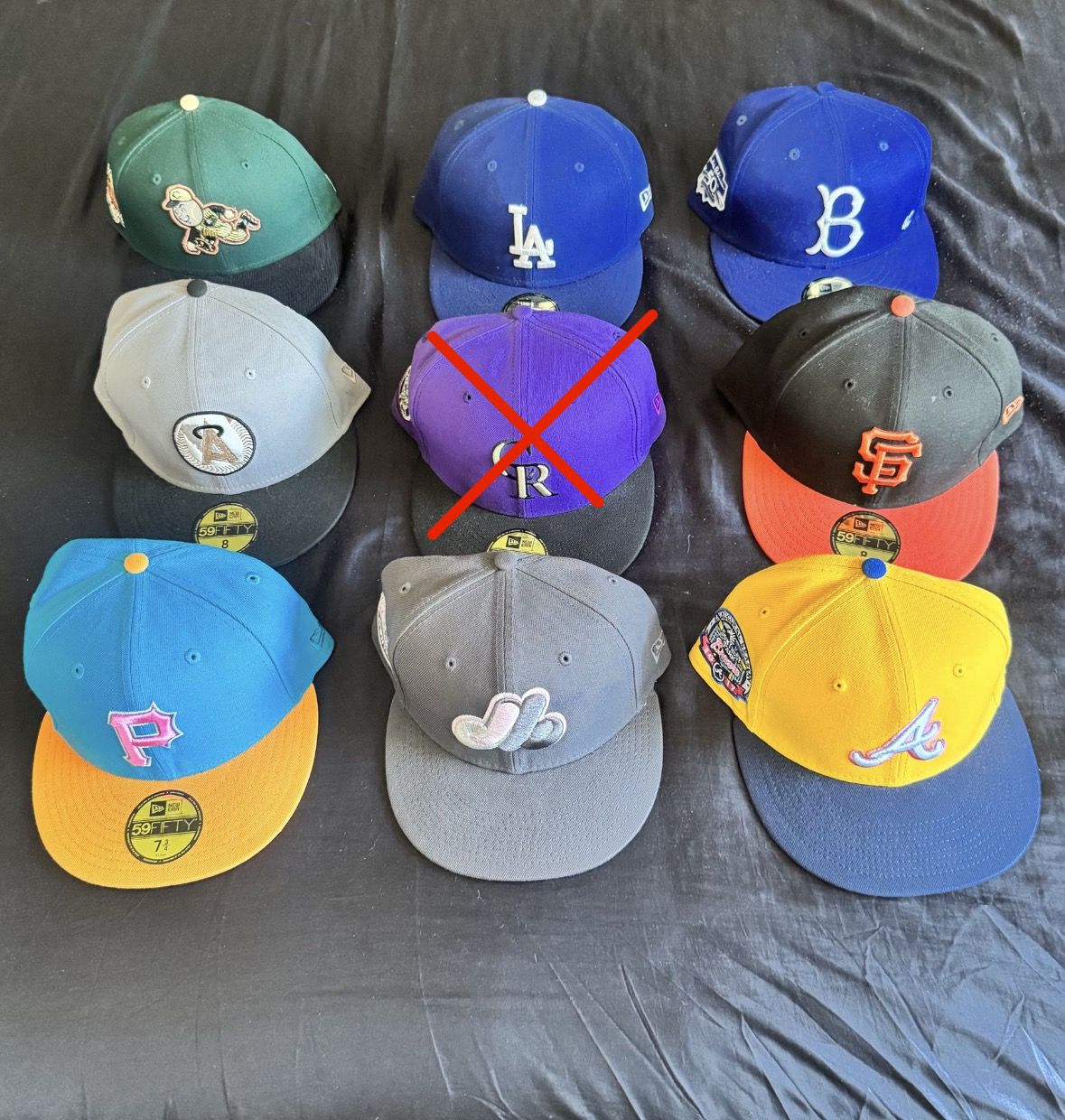 MLB New Era 59FIFTY Fitted Hats - Side Patches