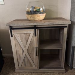 Sliding Barn Door Accent Table