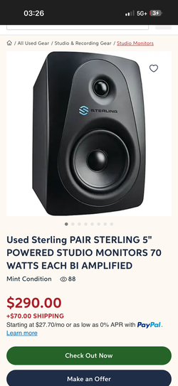 Two 5” Sterling Mx5