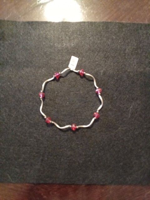 Hot Pink Crystal Anklet
