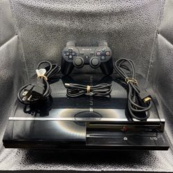 Sony PlayStation 3 PS3 PS2 Backwards Compatibility Black Console 80GB, TESTED & WORKING!