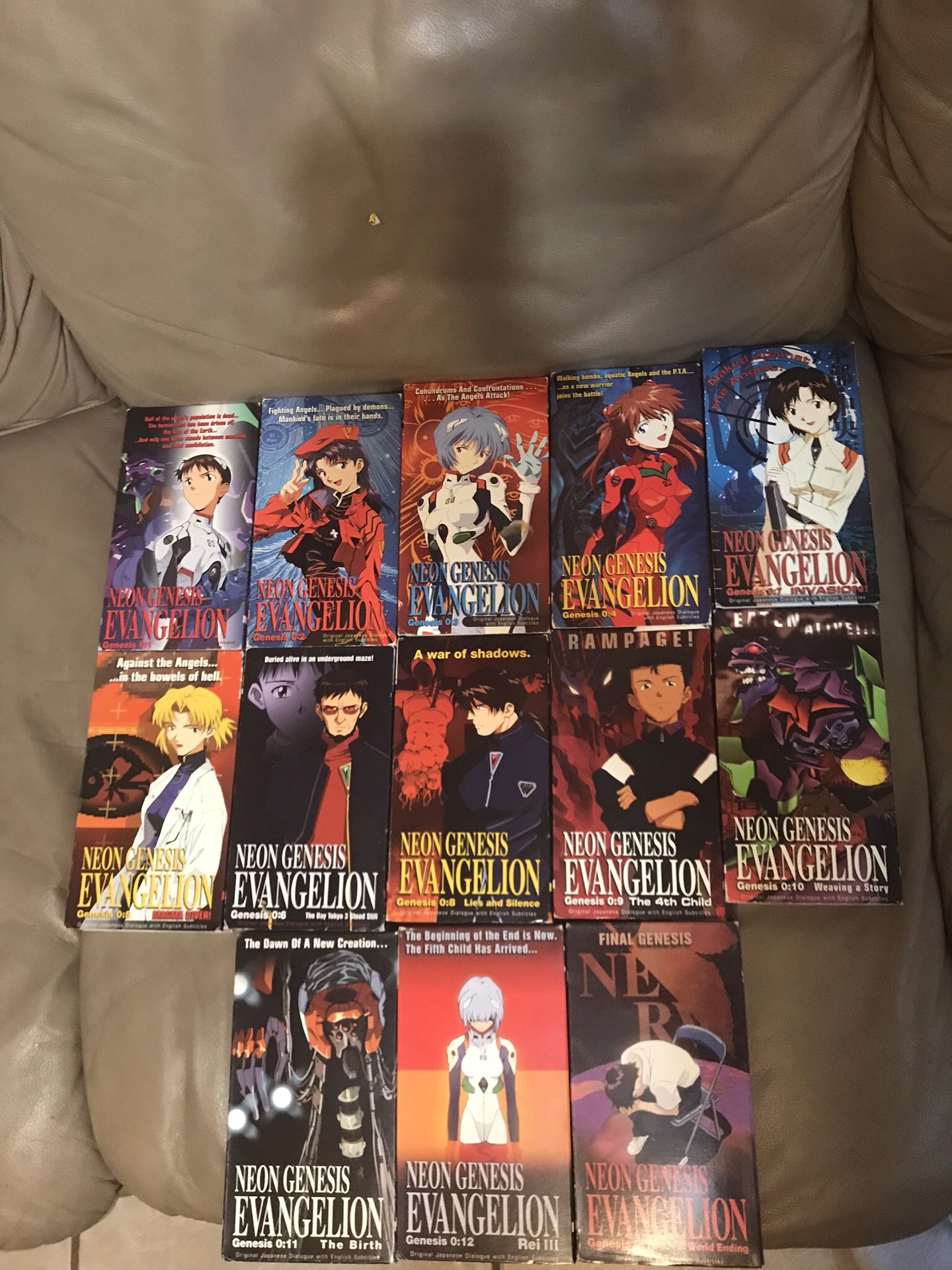 Evangelion vhs 1-13 original Japanese audio with English subs