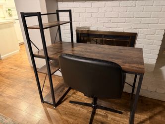 Desk and chair 47”W 24”D