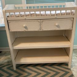 Changing Table,  Antique White…solid Wooden Piece