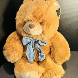 Unipak Design Teddy Bear Brown Fluffy Plush Stuffed Animal Tags - 22” long