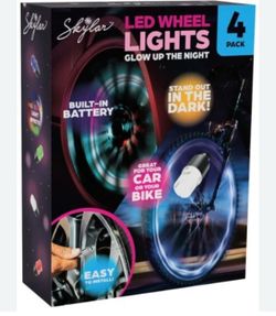 Motion Activated LED Bike Wheel Spoke Lights Wheely Bicycle Lights 4 Count