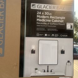 Restroom medicine mirror cabinet