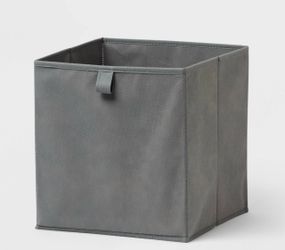 Gray Fabric Storage Cube Bin