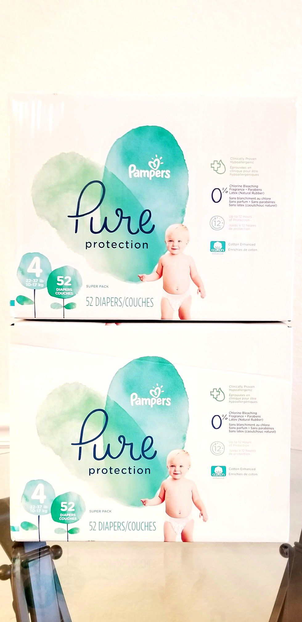 (2) Pampers Pure size 4 52ct