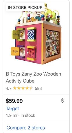 Zany Zoo Wooden Cube