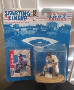 1997 Derek Jeter NY Yankees Starting Lineup Figure With Card Factory Sealed MLB Authentic
