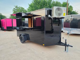 2027 New 6x12 SA Screwless Enclosed Vending Trailer | Blackout | Spoiler Package | mini split | .08 polycor | dexter axles | 1199 (BLACK)