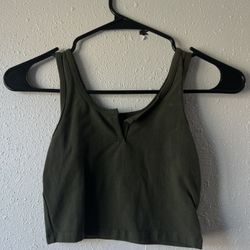 Womens V cut Cropped Top (Size XS)