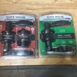 Door handles Bronze 1 Lock With Deadbolt And 1 Closet