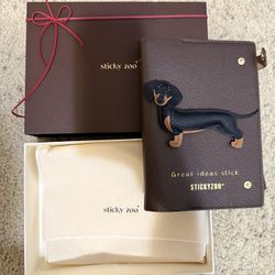 Sticky zoo Charms And Leather Dog dachshund  Notebook Brand New 