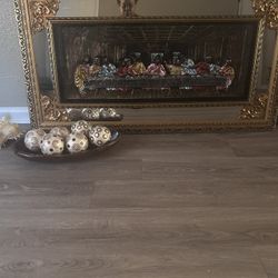 Last Supper With Mirror Frame 