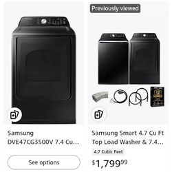 Samsung MoistureSensor SmartCare Electric Dryer With Cover 