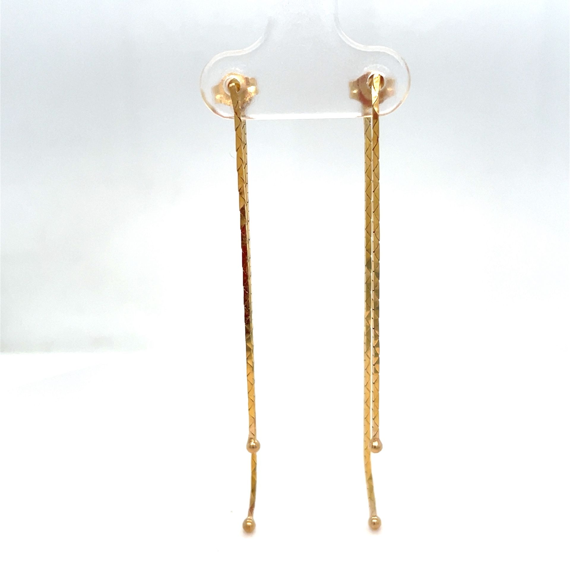 14Kt Yellow Gold Hanging Chain Earrings 1.77g I-2050
