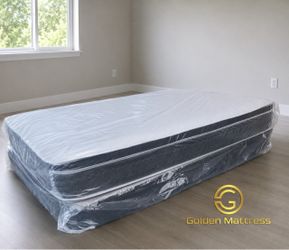 Soft Queen Pillow Top Mattress Set