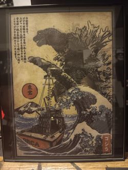 Godzilla Framed 11x9