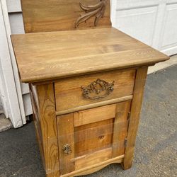 Petite Antique Cabinet/ Side Table