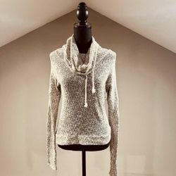 Gray Cowl Neck Sweater - Small
