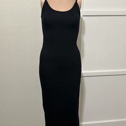 SHEIN  New Black Bodycon Midi Dress  With Spaghetti Straps 