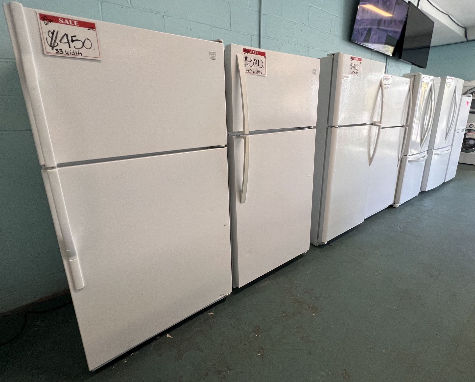 HUGE VARIETY OF WHITE FRIDGES, IN EXCELLENT CONDITION 