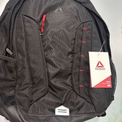 Reebok Unisex Leif 18" Laptop Backpack, Black And Clear  Material