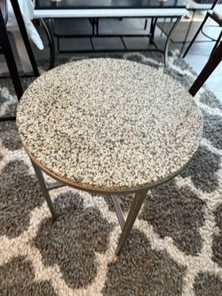 High table with real top marble 